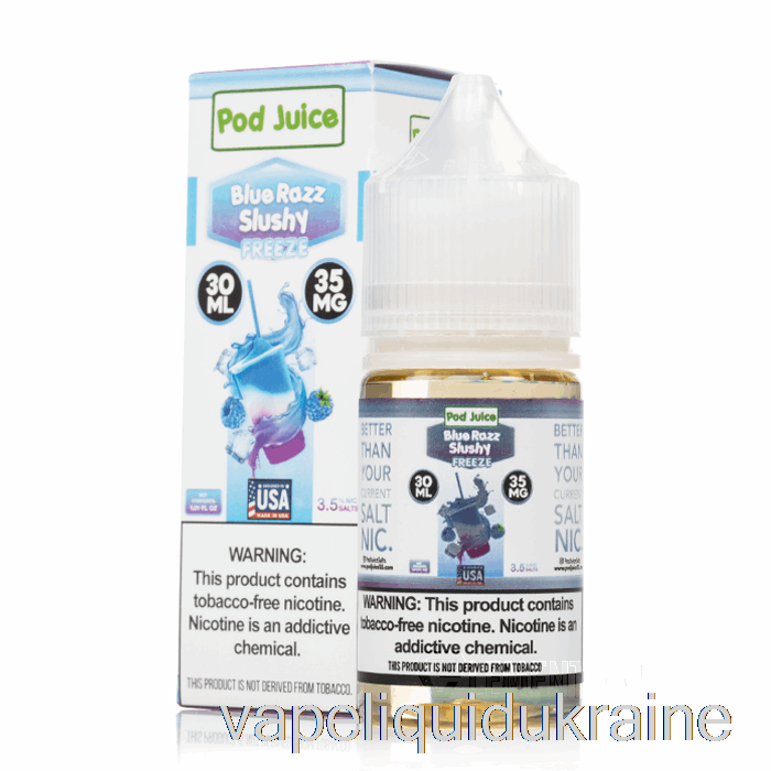 Vape Liquid Ukraine FREEZE Blue Razz Slushy - Pod Juice - 30mL 55mg